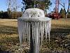 Solar Bird Fountain Ice Sculpture