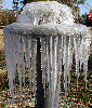 Ice Small bird fountain.